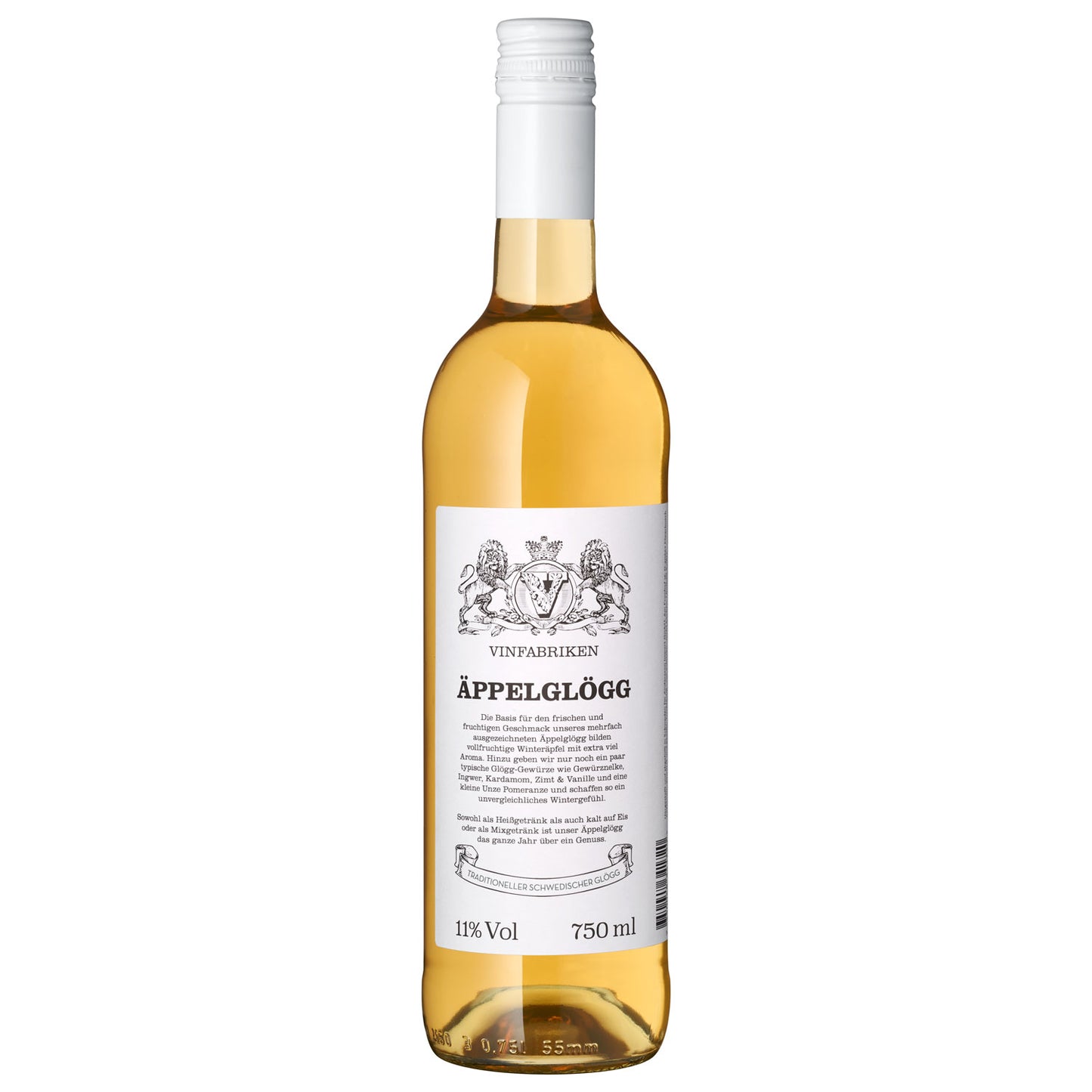 Vinfabriken Äppelglögg 11% vol., 750 ml – Fruchtiger Apfel-Glühwein mit Gewürzen