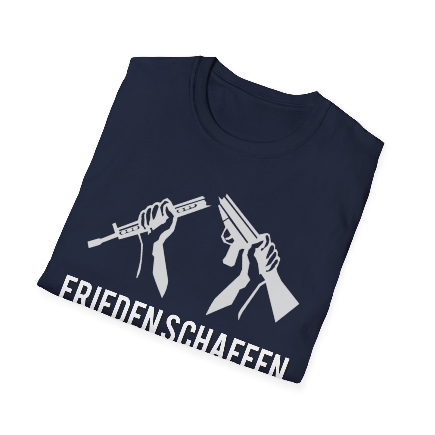 Unisex-T-Shirt „Frieden schaffen ohne Waffen“ – Für alle, die ein Zeichen für Frieden setzen möchten.