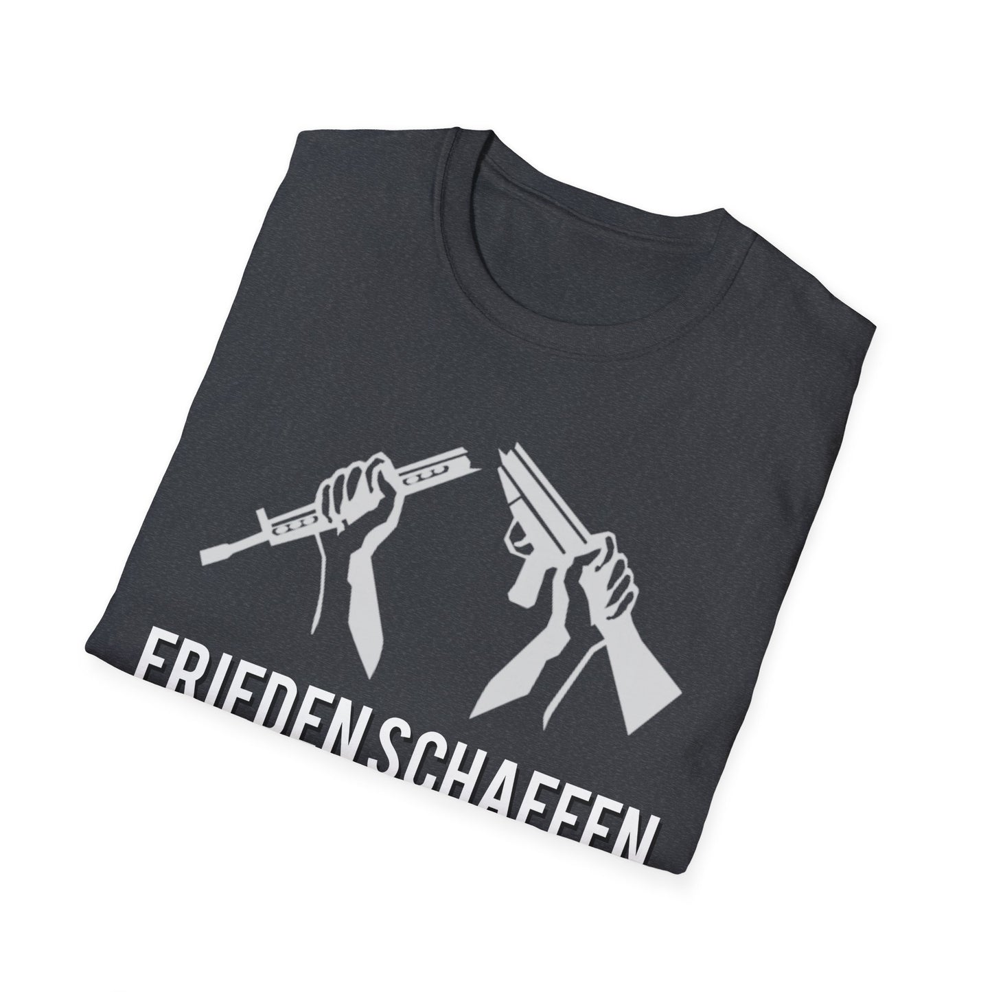 Unisex-T-Shirt „Frieden schaffen ohne Waffen“ – Für alle, die ein Zeichen für Frieden setzen möchten.