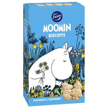Fazer Moomin Kekse – Der große Knabberspaß mit Moomin-Motiven aus Finnland (175g)