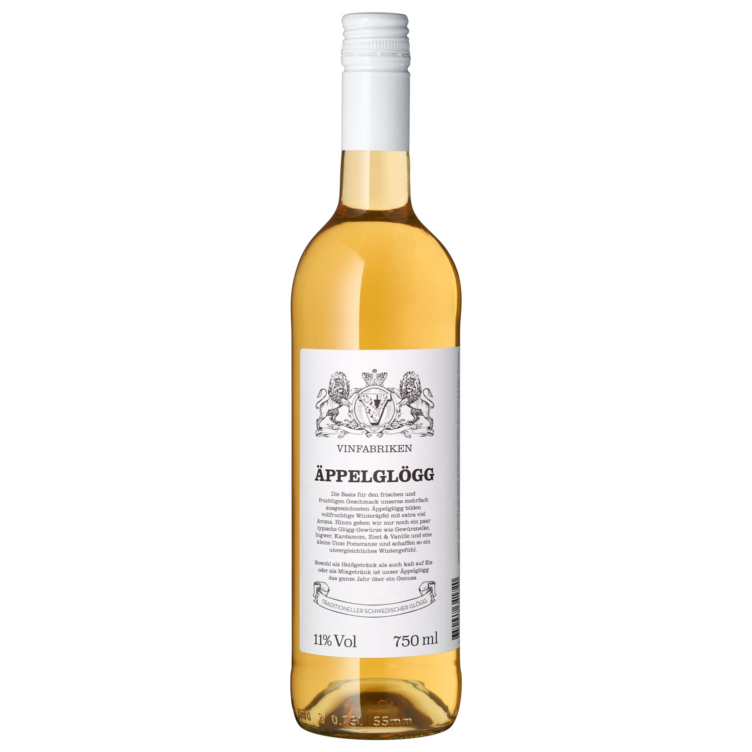 Vinfabriken Äppelglögg 11% vol., 750 ml – Fruchtiger Apfel-Glühwein mit Gewürzen