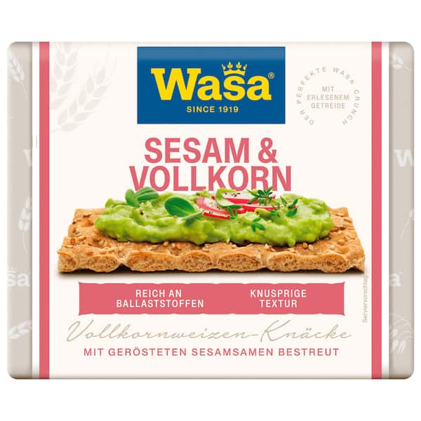 Wasa Knäckebrot Sesam & Vollkorn 200g – Knusprig & Gesund