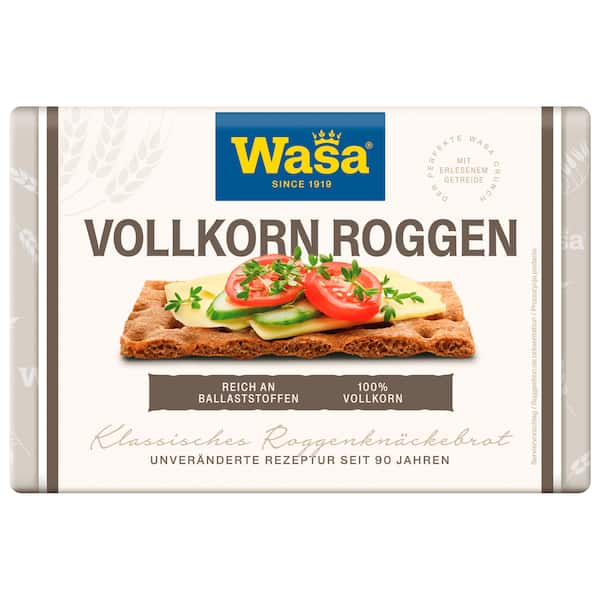 Wasa Knäckebrot Vollkorn Roggen 260g – Knusprig & Ballaststoffreich