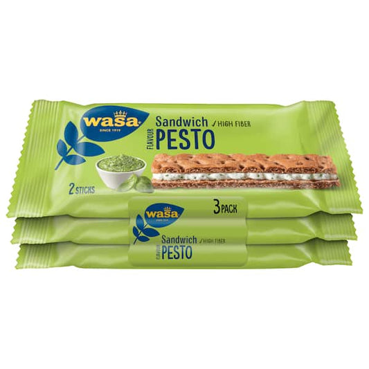 Wasa Sandwich Pesto 111g – Knuspriger Snack mit aromatischem Pesto